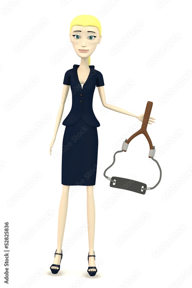 3d render of cartoon character with hand catapult 3d render of cartoon character with hand catapult