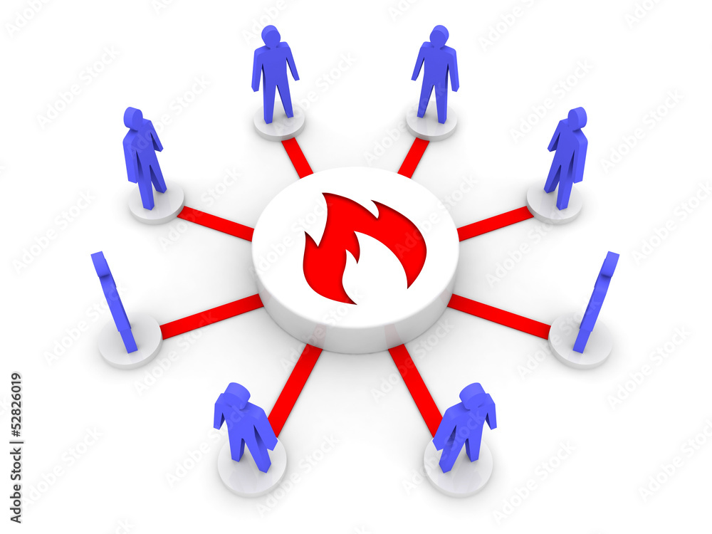 Team fire. Group inspiration. Concept 3D illustration. Team fire. Group inspiration. Concept 3D illustration.
