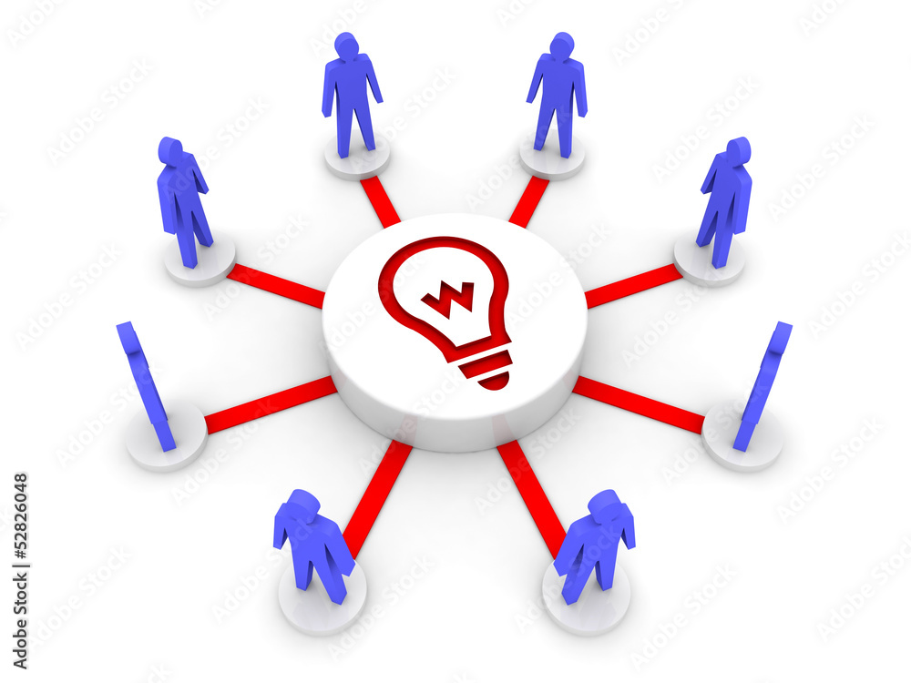 Team idea. Concept 3D illustration. Team idea. Concept 3D illustration.