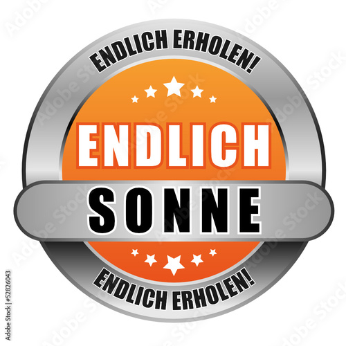 5 Star Button orange ENDLICH SONNE EE EE