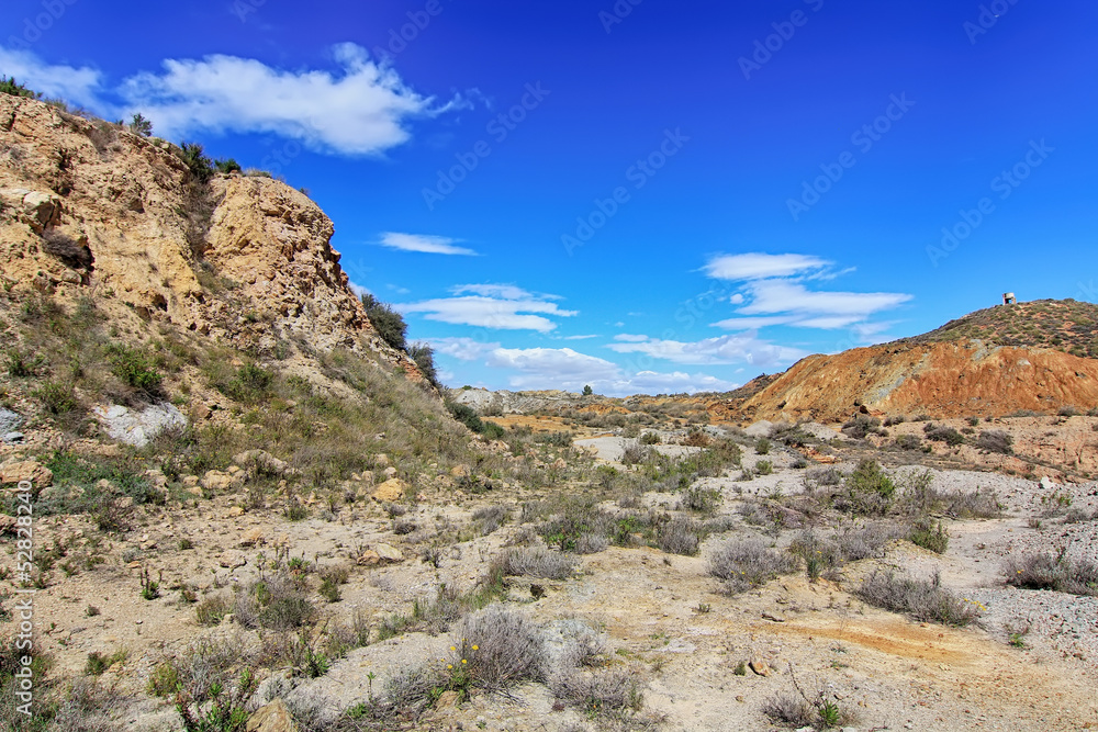 soil with a high content in reddish iron by the rust, desert ari