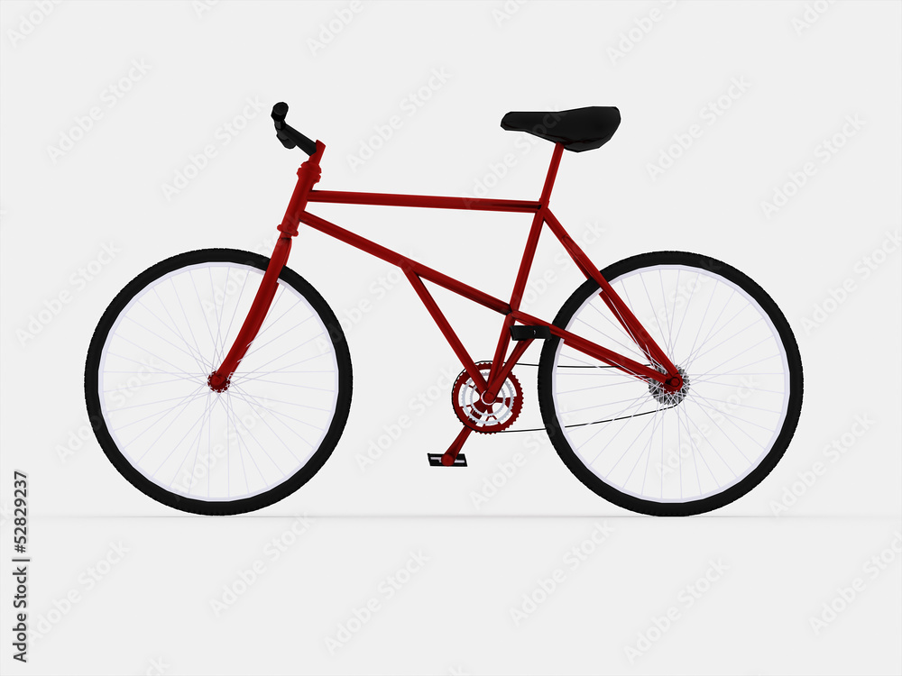 Obraz premium Red bicycle isolated