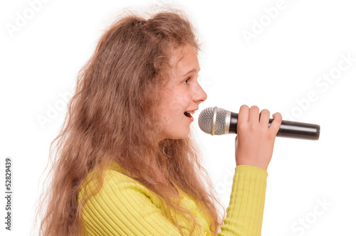 teen girl singing