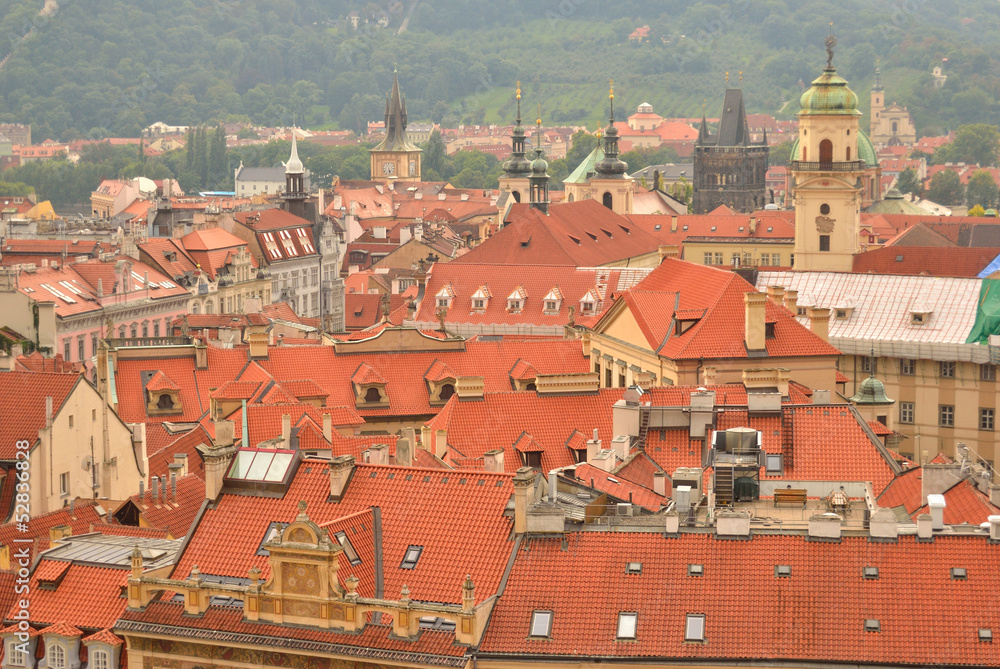 Prague red roofs Prague red roofs