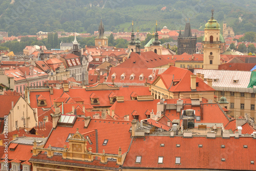 Prague red roofs
