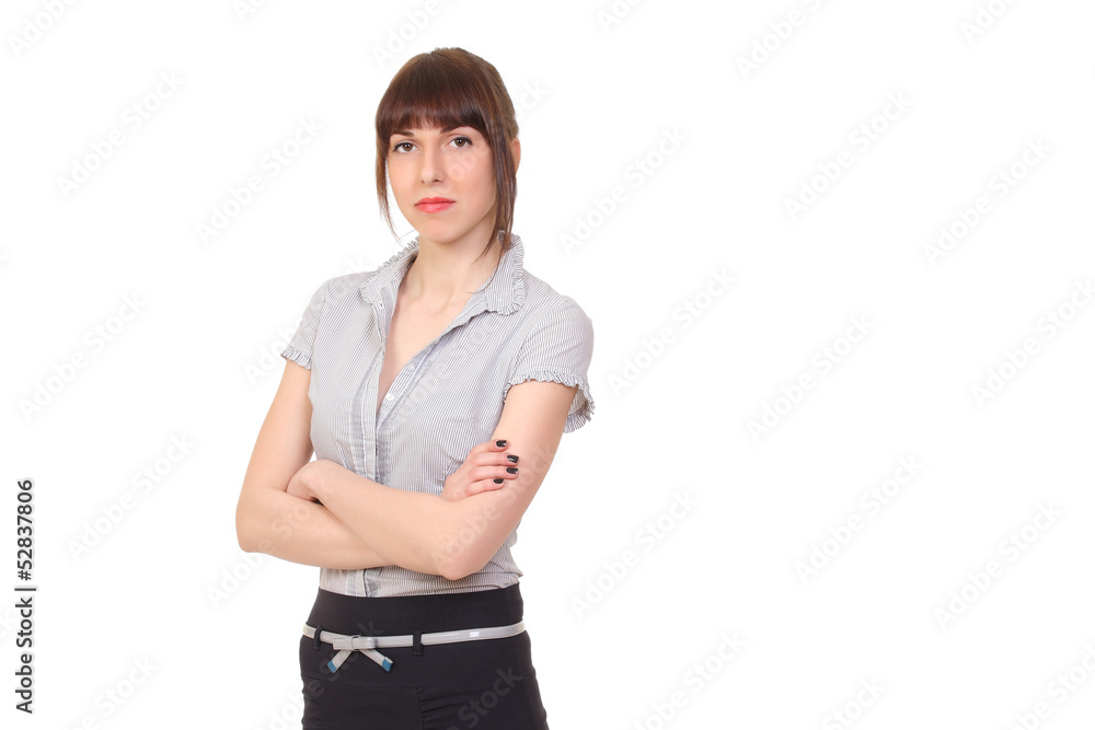 Smiling business woman. Isolated over white background Smiling business woman. Isolated over white background