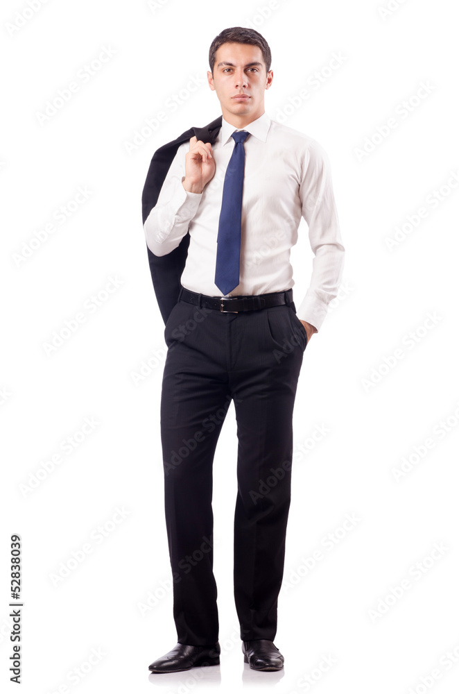 Handsome businessman isolated on white Handsome businessman isolated on white