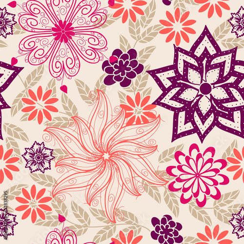 vector seamless flower background