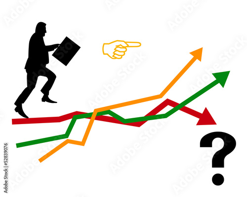 a man with a briefcase on the stock exchange