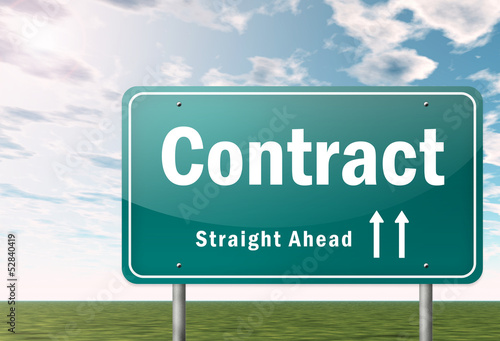 Highway Signpost "Contract"