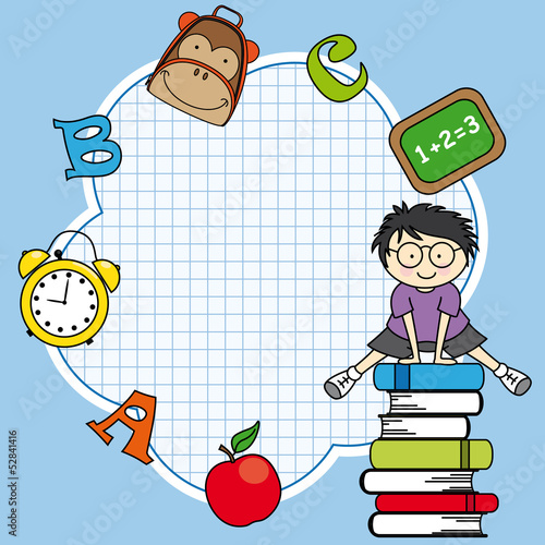 Education and school icon set. Space for text.