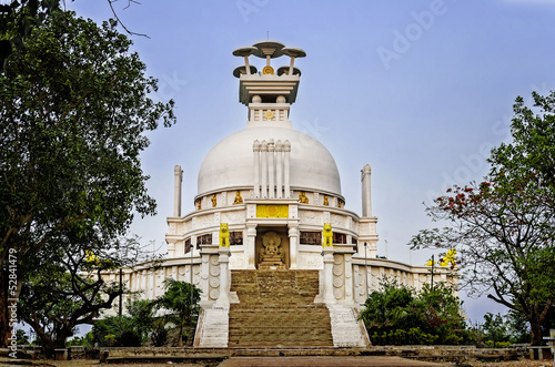 Peace Temple in Bhubaneswar, India