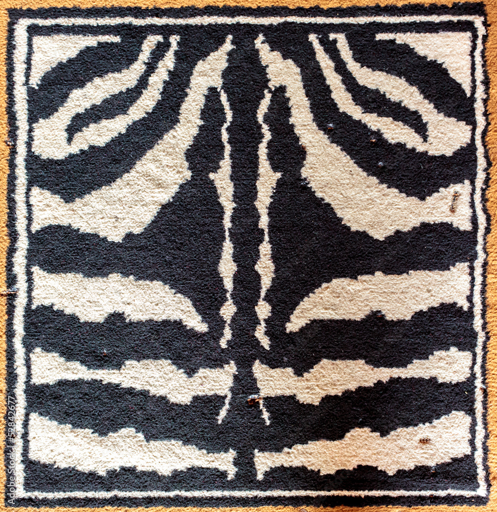 Black and white tiger rug Black and white tiger rug