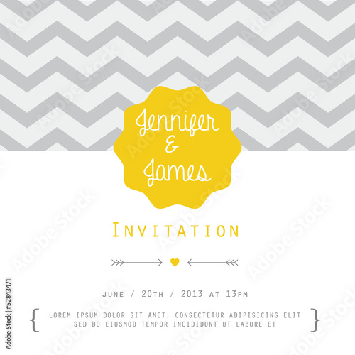 Vintage card, for invitation or announcement