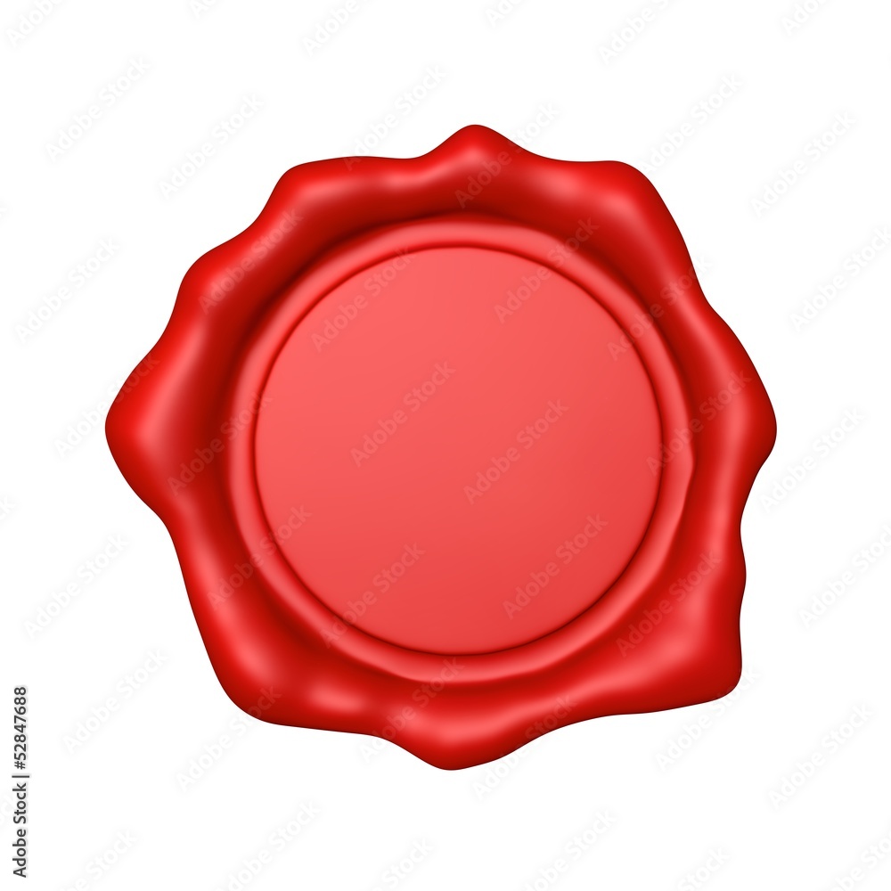 Red Wax Seal - Isolated Red Wax Seal - Isolated