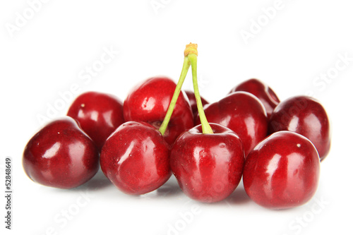 Cherry berries isolated on white