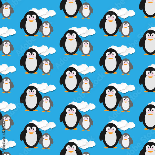 Geschenkpapier Muster wütende Pinguine