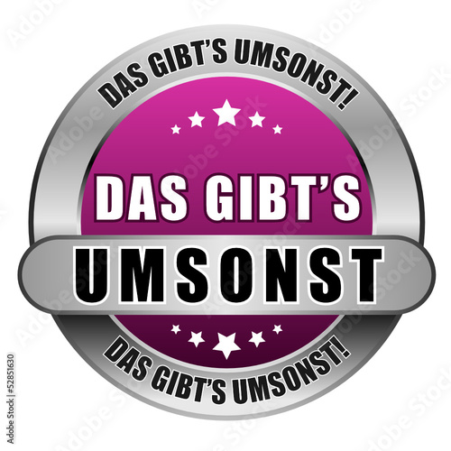 5 Star Button pink DAS GIBTS UMSONST DTO DTO