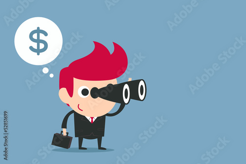 businessman using binoculars