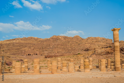 roman temple in nabatean city of petra jordan