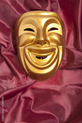 Golden  comedy theatrical mask
