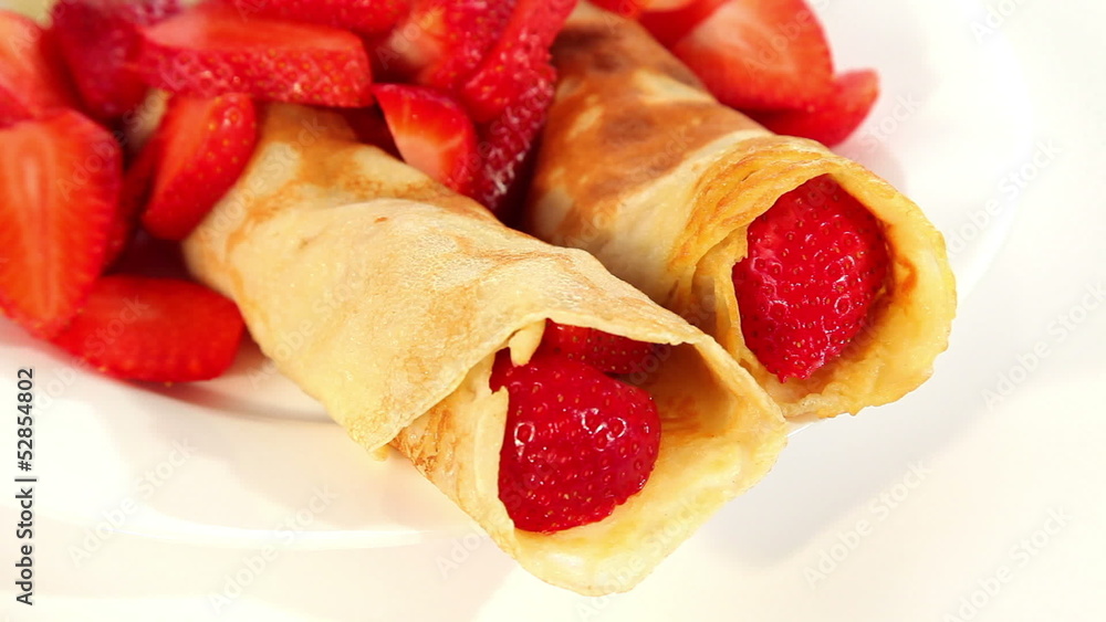 Pancake with strawberry Pancake with strawberry