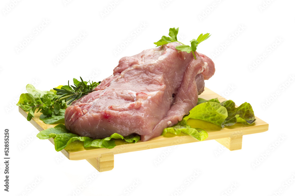 Raw pork meat