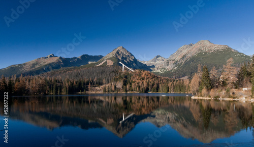 Panorama of High Tatras mirrored in Strbske pleso, Slovakia © Michal Lazor