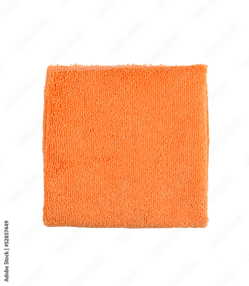 Microfiber cleaning towel over white background Microfiber cleaning towel over white background
