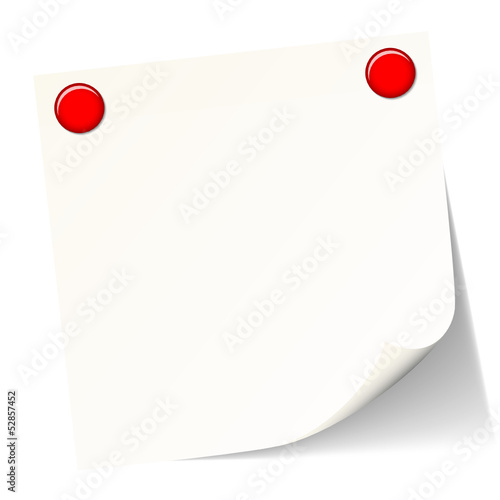 Free Download White Stick Note Red Magnets - GFXLoad