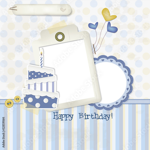 Happy Birthday - Scrapbook - Place your text and photo