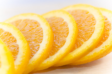 Keuken achterwand Plakjes fruit Verse sinaasappelringen oranje fruitpatroon  © wideworld