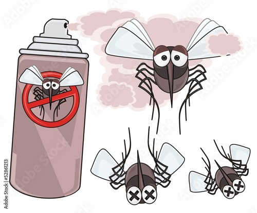 danger of mosquitoes - STOP mosquito  - dead mosquitoes