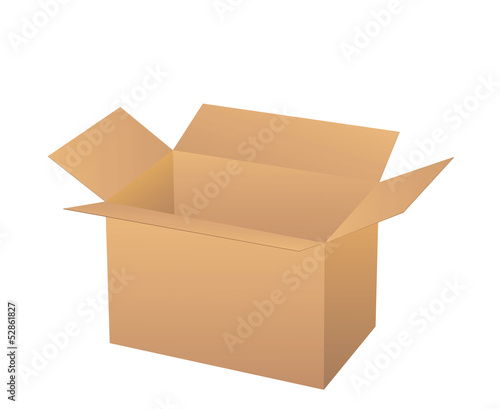 Cardboard boxe isolated on white.
