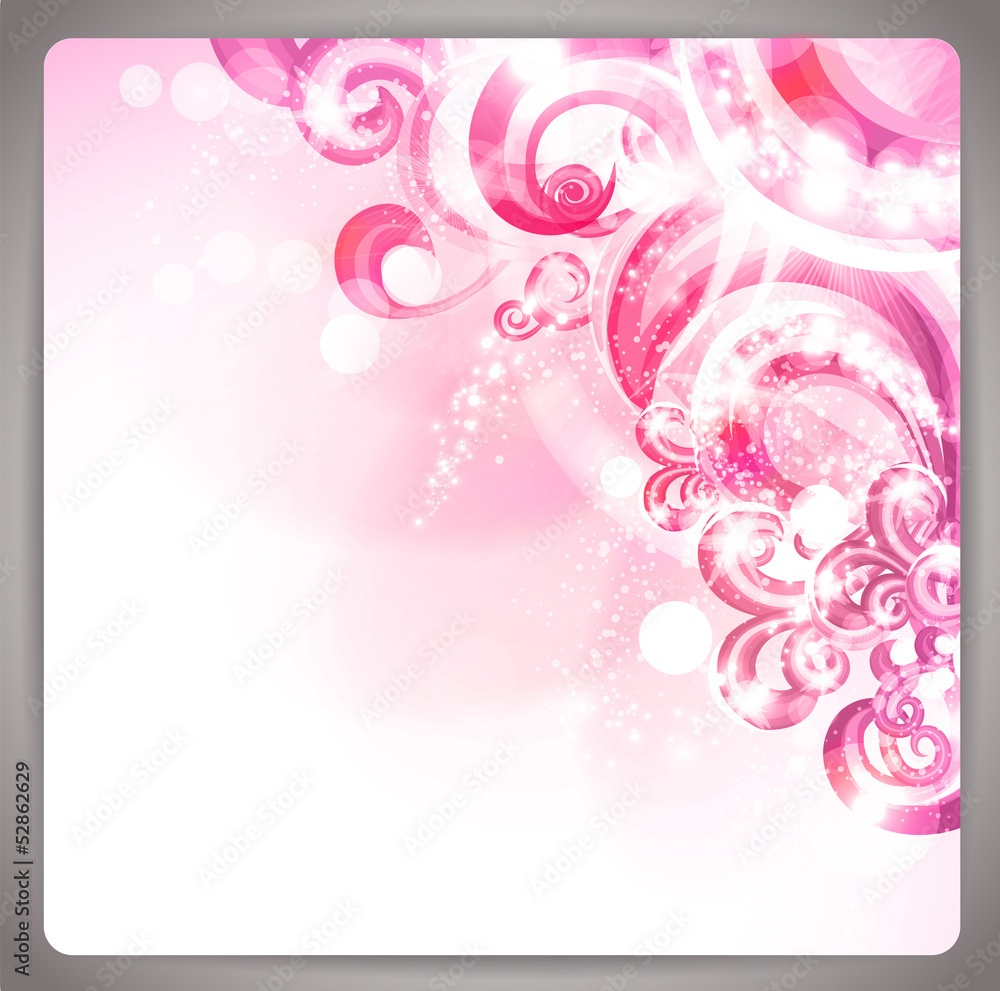 Abstract background with cute pink swirls. Abstract background with cute pink swirls.