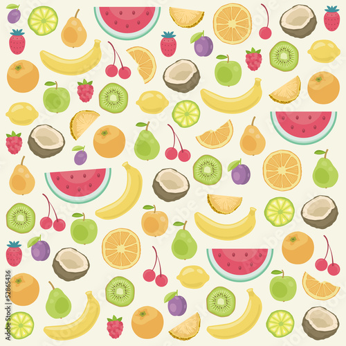 Fruits seamless background