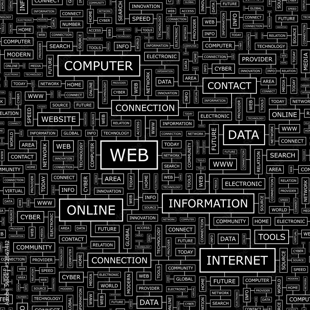 WEB. Word cloud concept illustration. WEB. Word cloud concept illustration.