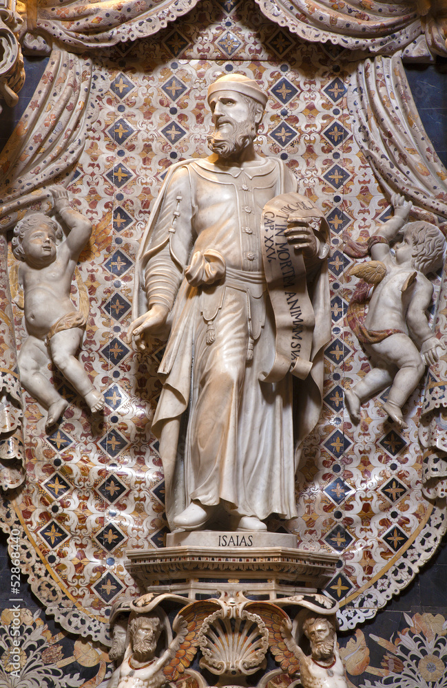 Palermo - Baroque statue of prophet Isaiah - Monreale