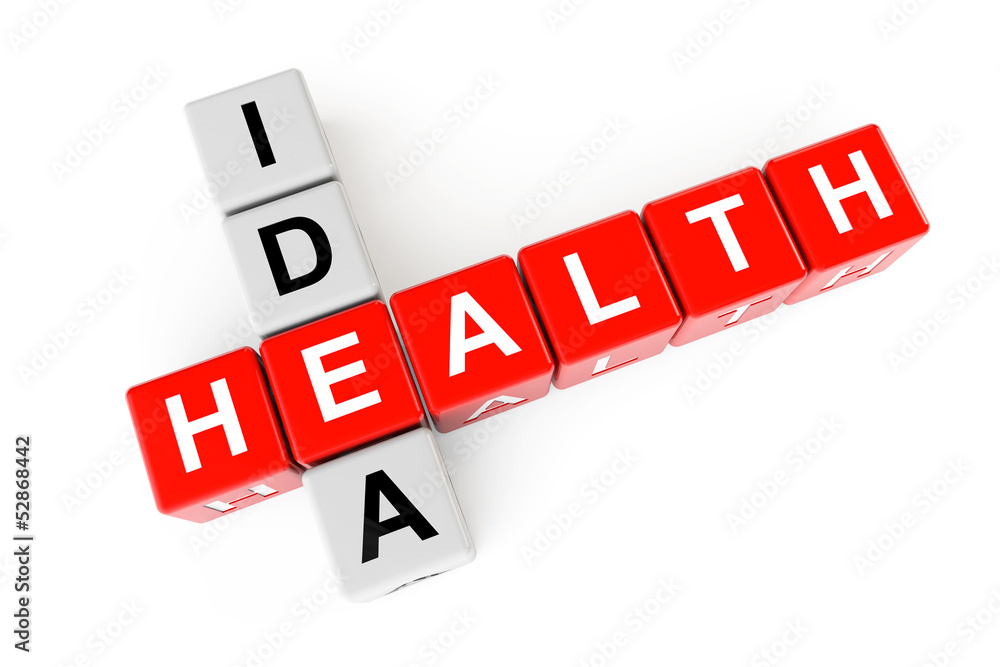 Healthcare concept. Cubes with health idea sign Healthcare concept. Cubes with health idea sign
