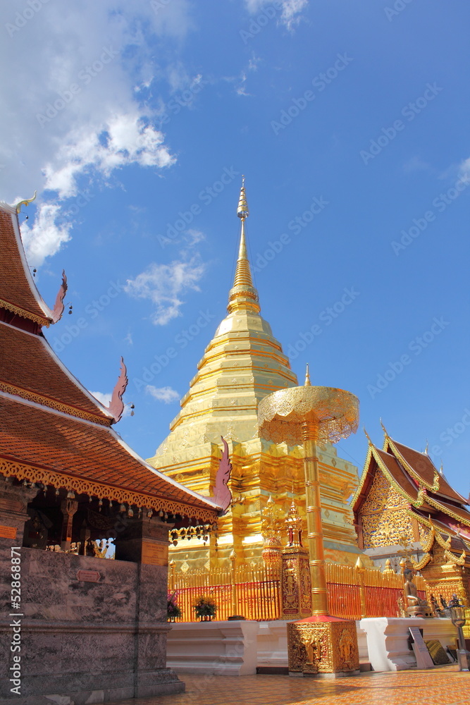 Fototapeta premium Wat Pra Thart Doi Sutep,Chiang-Mai,Thailand.