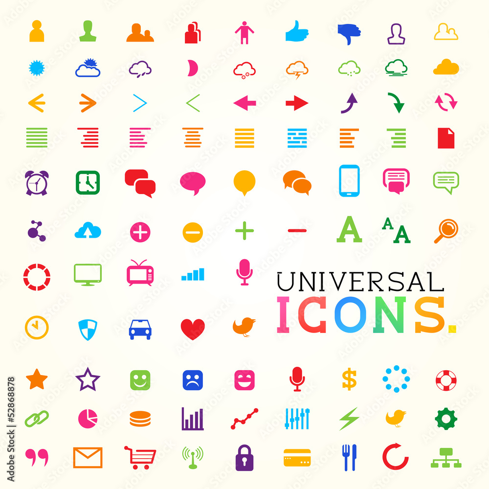 Colourful Icon Set Colourful Icon Set