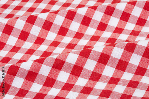 Red and white wavy tablecloth texture background