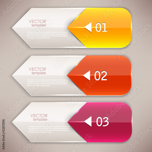 Colorful bookmarks and arrows for text