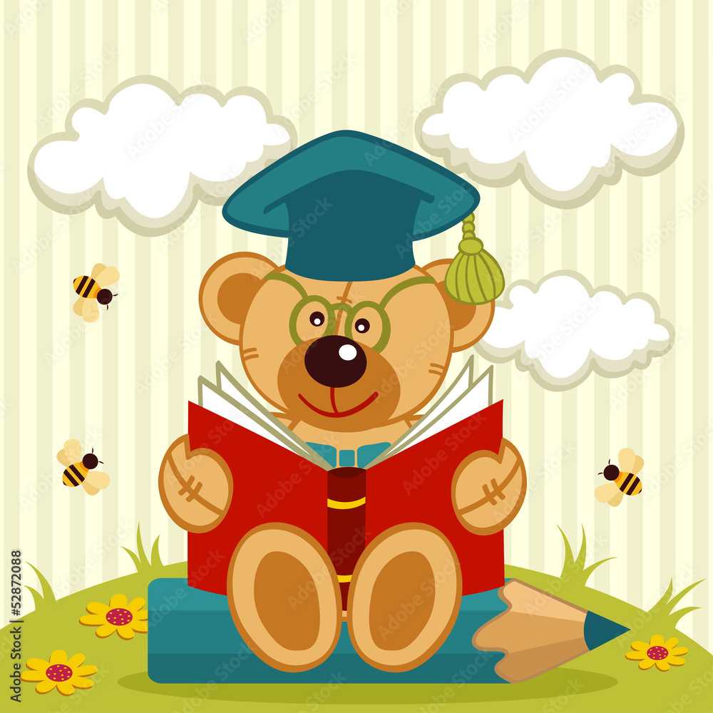 Obraz premium teddy bear professor