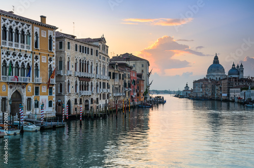 Sunrise at the Grand Canal in Venice, Italy © Mapics