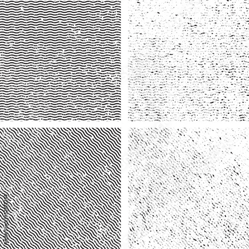 Grunge set stripe. Vector illustration.