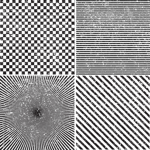 Grunge set stripe. Vector illustration.