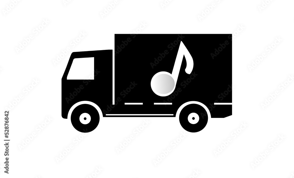 Note de musique dans un camion