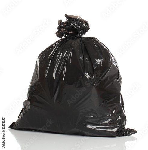 Black garbage bag
