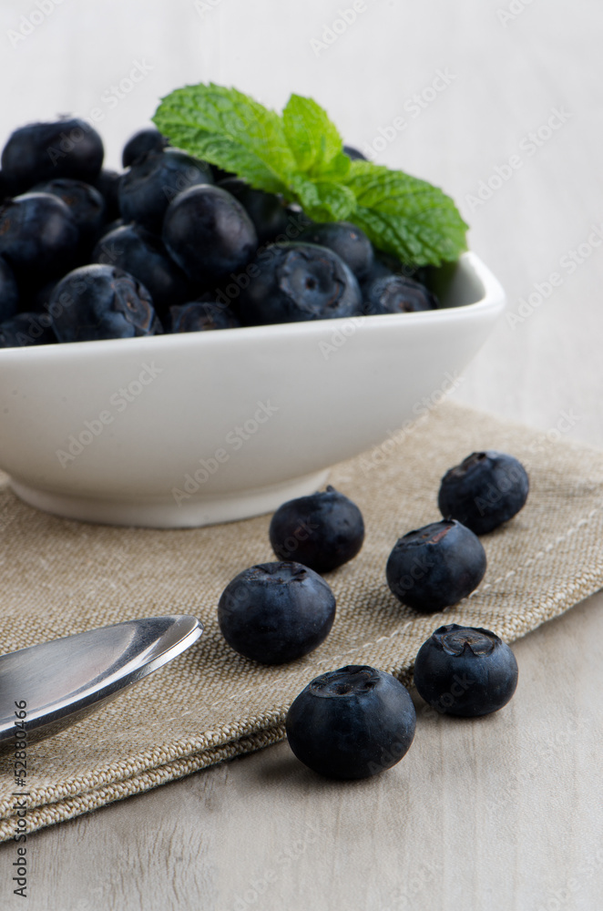 Blueberries in small bowl Blueberries in small bowl